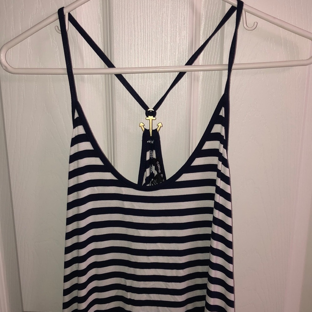 Navy and white summer tank